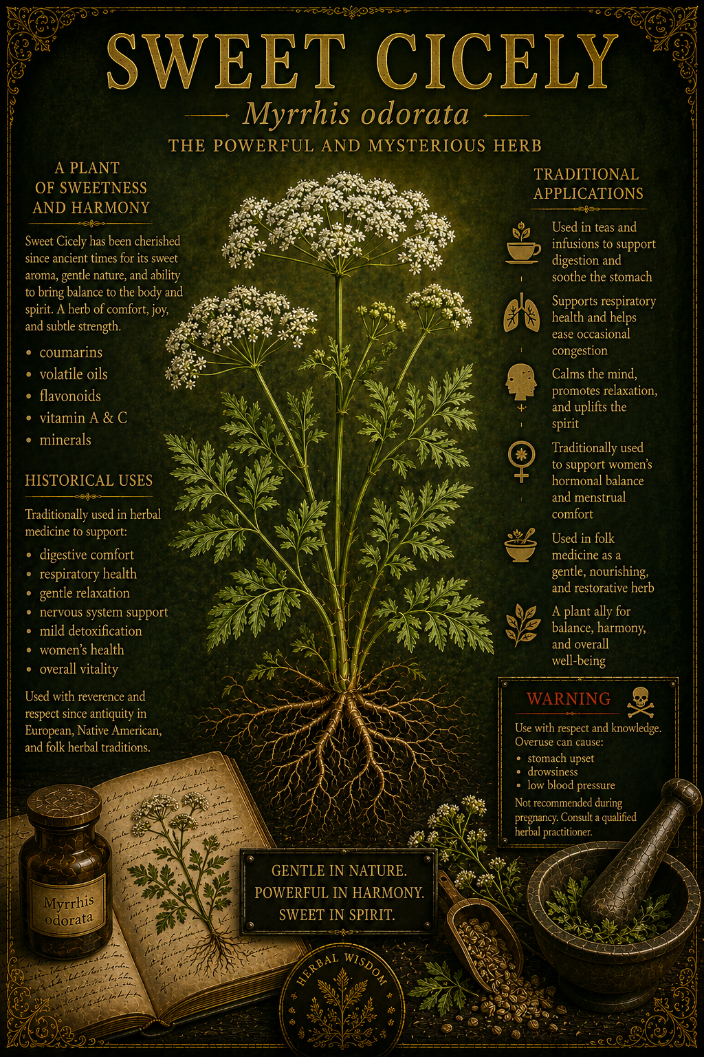 Sweet cicely medicinal herb